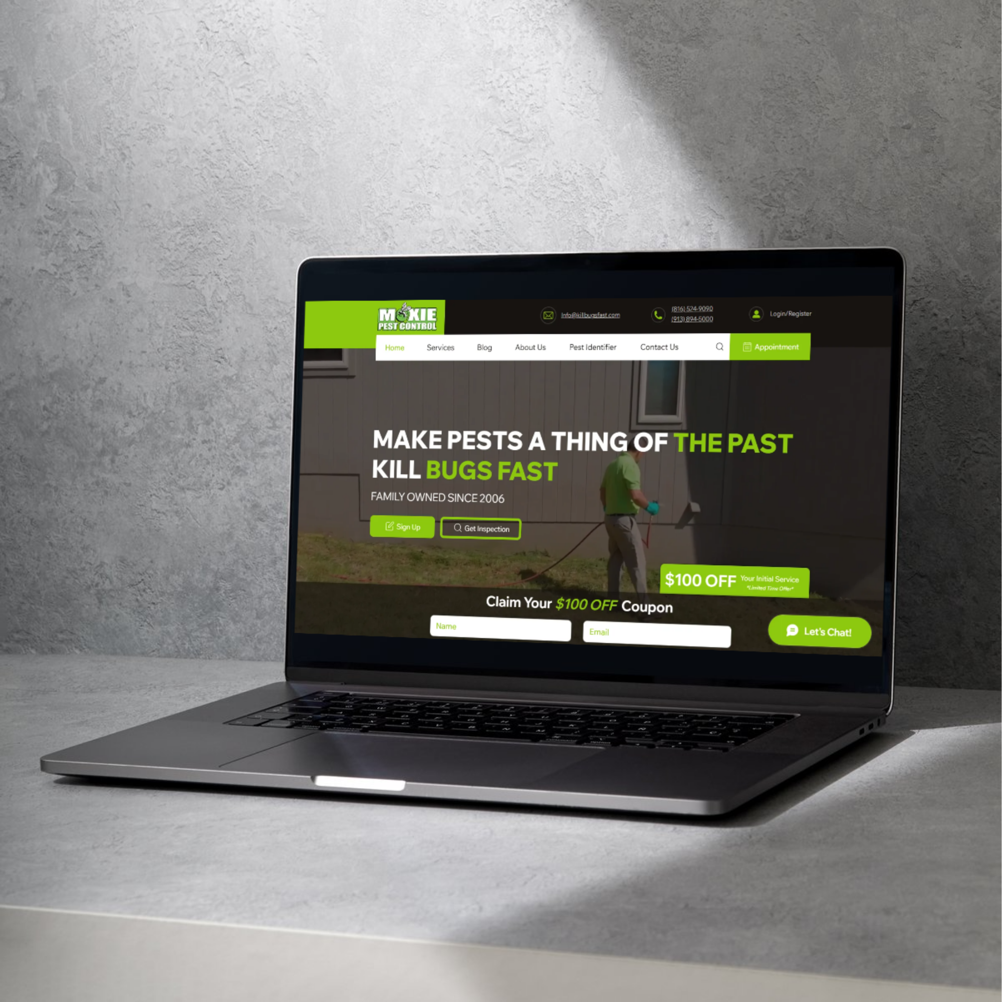 Haskins Tree Care website mockup designed by Built Marketing