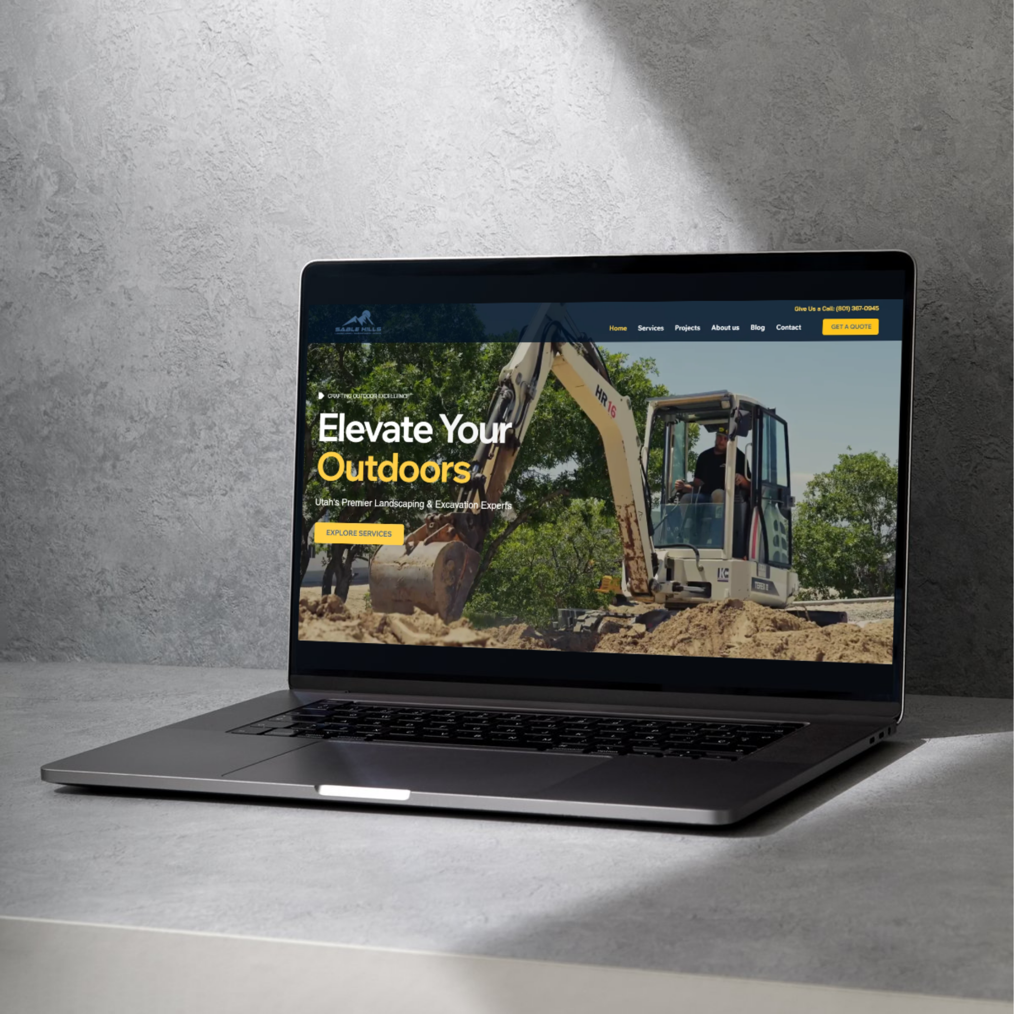 Sable Hills Landscaping website mockup designed by Built Marketing