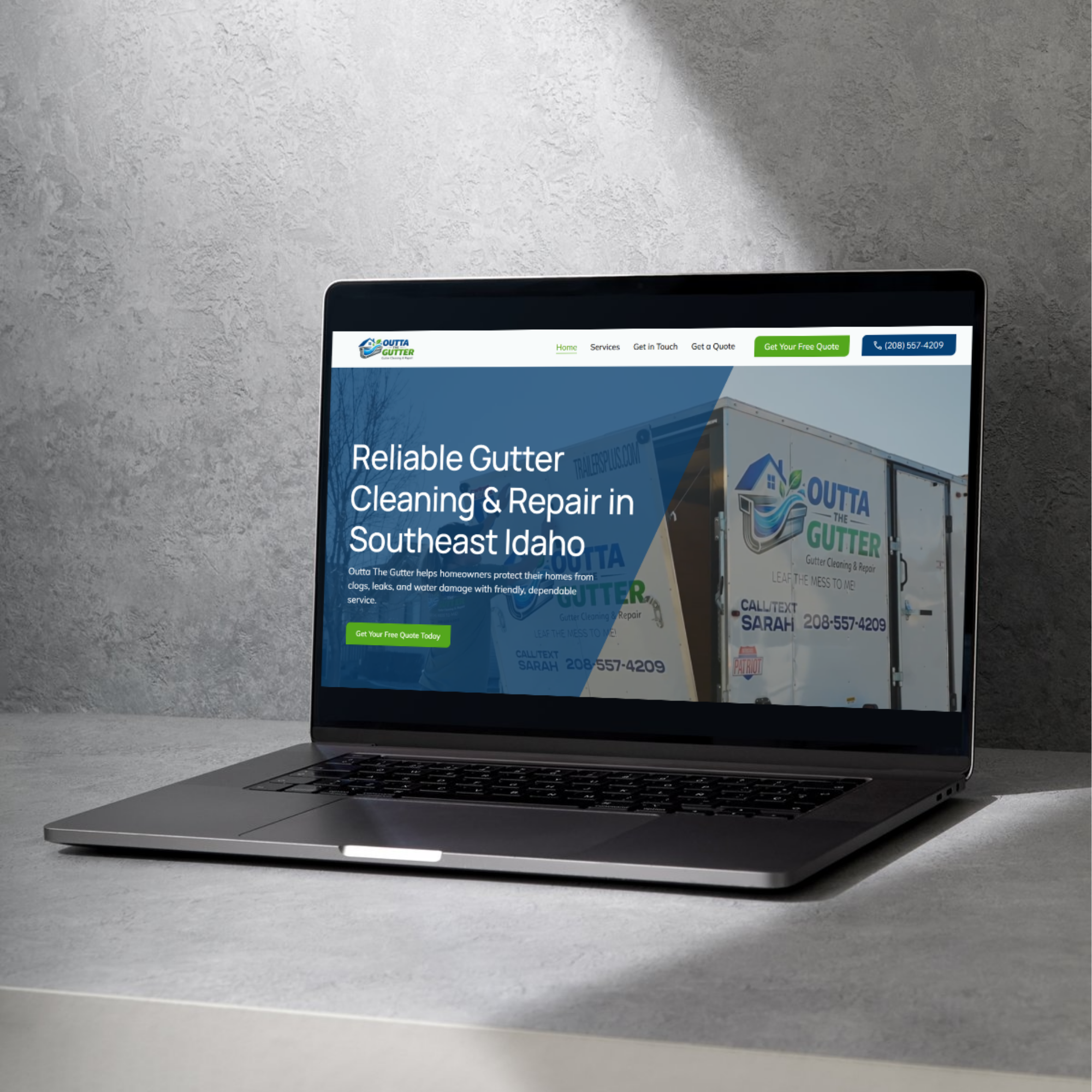 McCracken Projects website mockup designed by Built Marketing