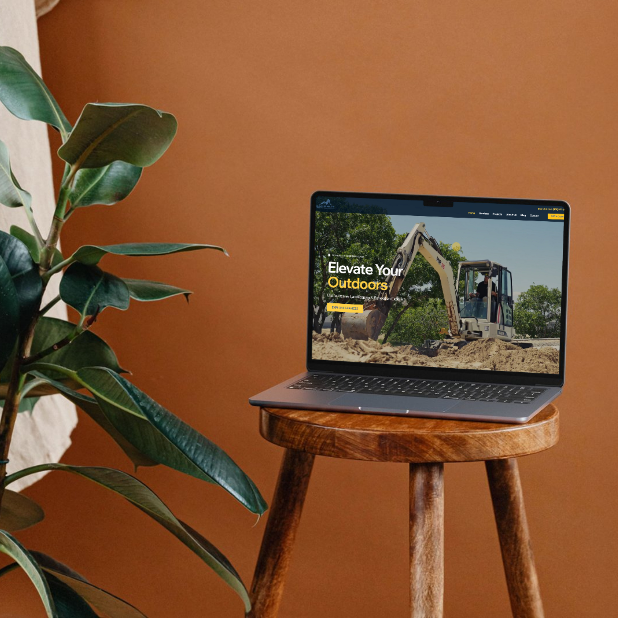 Custom contractor website by Built Marketing