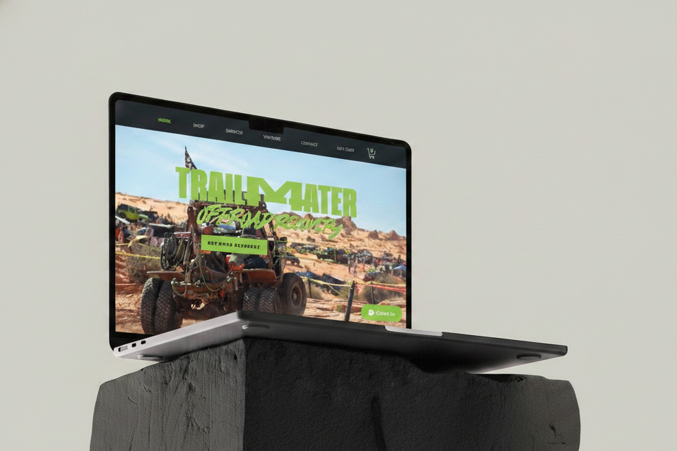Custom contractor website mockup by Built Marketing
